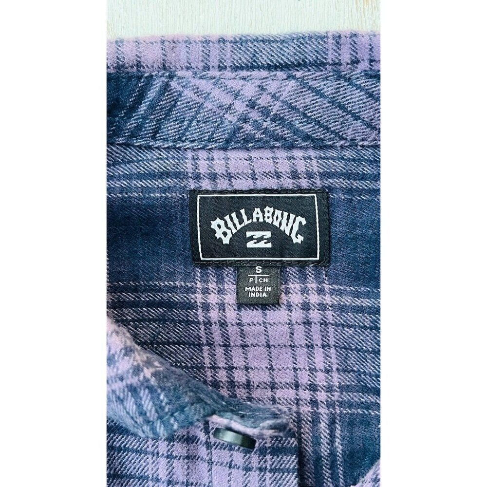 Billabong Men’s Plaid Coastline Flannel Button Down ABYWT00116 Size S - Picture 6 of 10